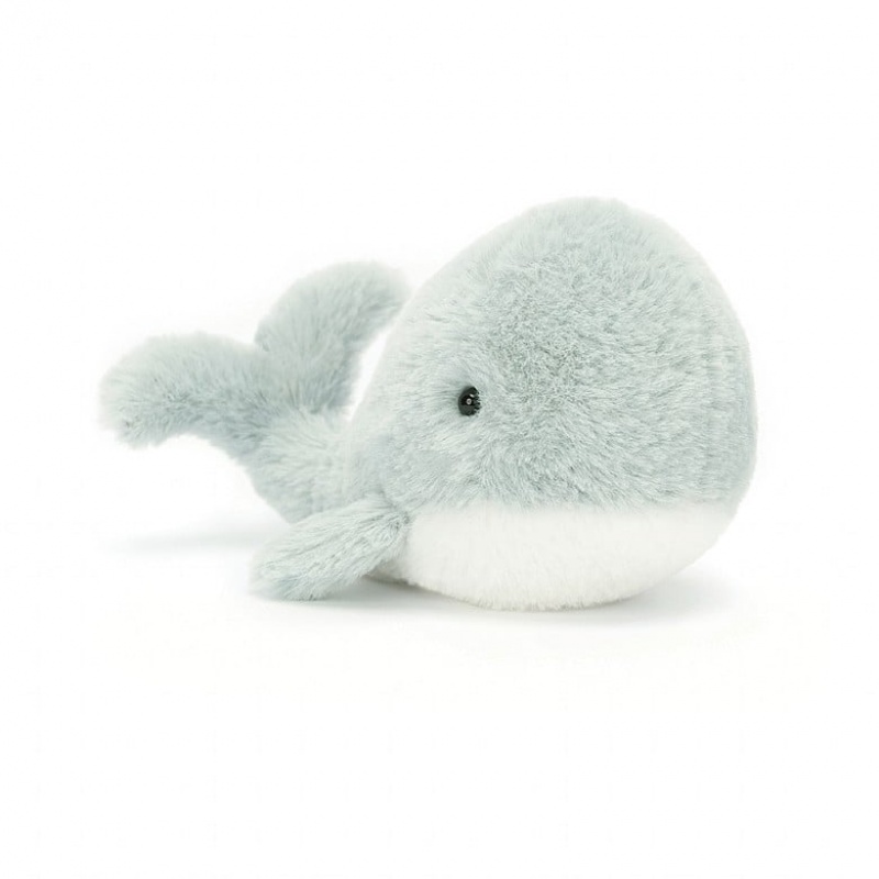 Jellycat Wavelly Whale Grey 8 CM X 13 CM, Jellycat USA | GL0739265