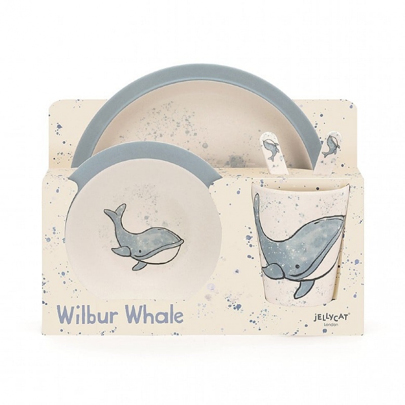 Jellycat Wilbur Whale Bamboo Set 25 CM X 7 CM, Jellycat USA | TN5842793