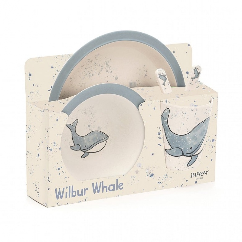 Jellycat Wilbur Whale Bamboo Set 25 CM X 7 CM, Jellycat USA | TN5842793