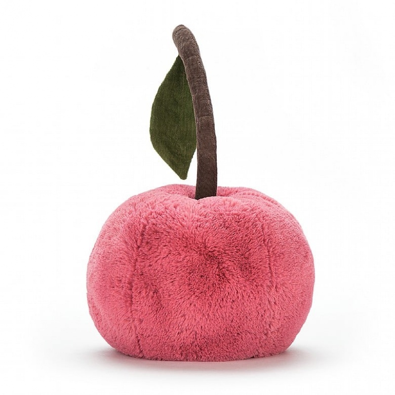 LARGE Jellycat Amuseable Cherry 23 CM X 18 CM, Jellycat USA | LH6253941