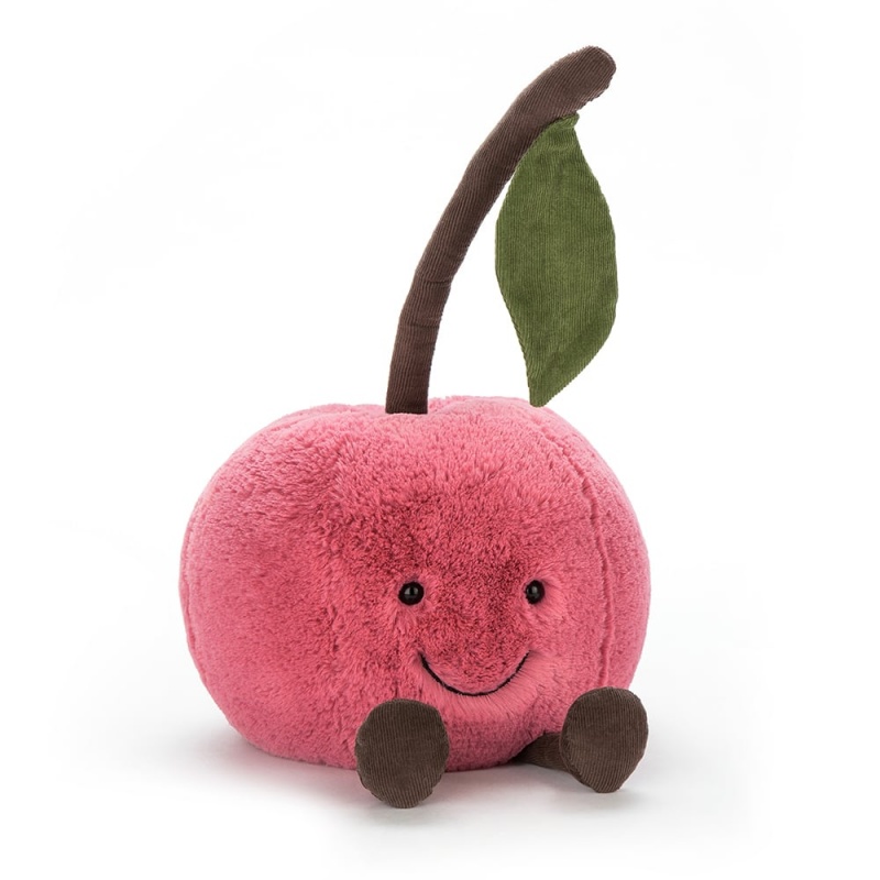 LARGE Jellycat Amuseable Cherry 23 CM X 18 CM, Jellycat USA | LH6253941