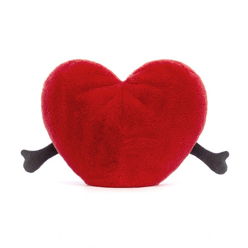 LARGE Jellycat Amuseable Red Heart 17 CM X 19 CM, Jellycat USA | YJ1524908