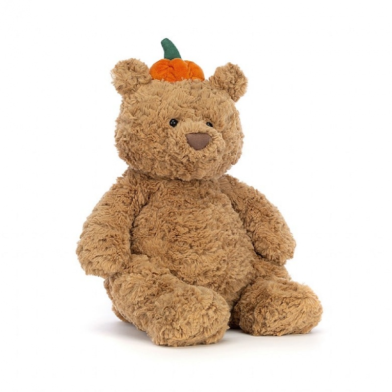 LARGE Jellycat Bartholomew Bear Pumpkin 36 CM X 21 CM, Jellycat USA | BG0749352