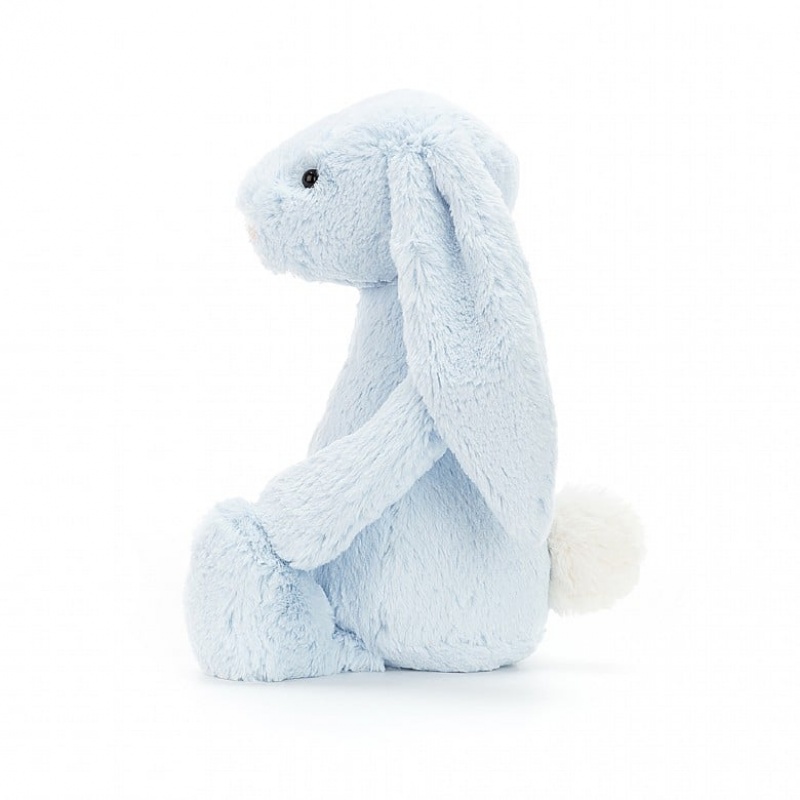 LARGE Jellycat Bashful Blue Bunny 36 CM X 15 CM, Jellycat USA | CZ5691304