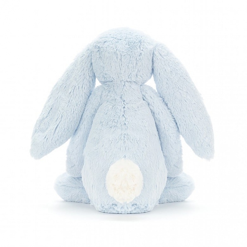 LARGE Jellycat Bashful Blue Bunny 36 CM X 15 CM, Jellycat USA | CZ5691304