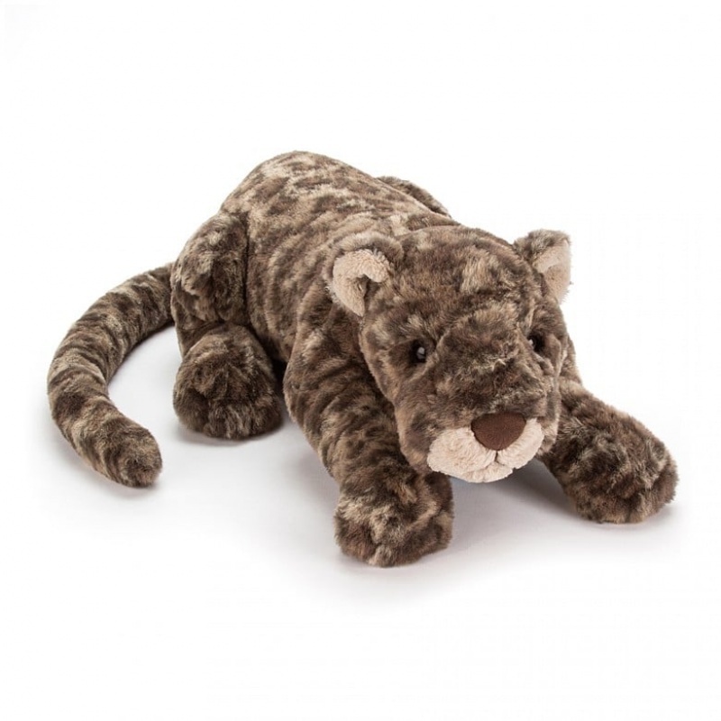 LARGE Jellycat Lexi Leopard 12 CM X 46 CM, Jellycat USA | NH8093572