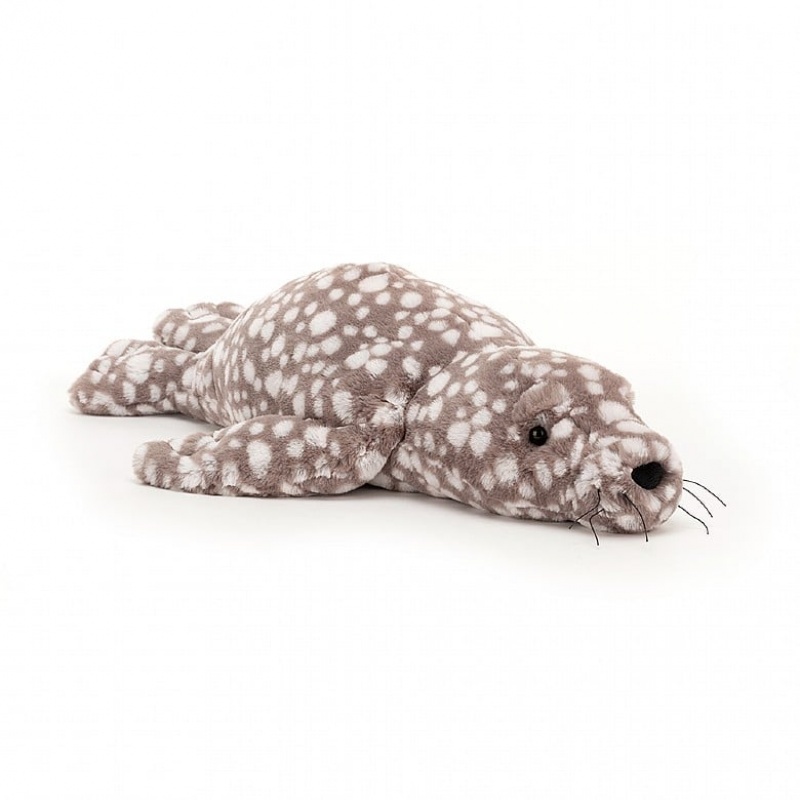 LARGE Jellycat Linus Leopard Seal 14 CM X 49 CM, Jellycat USA | RW5084236