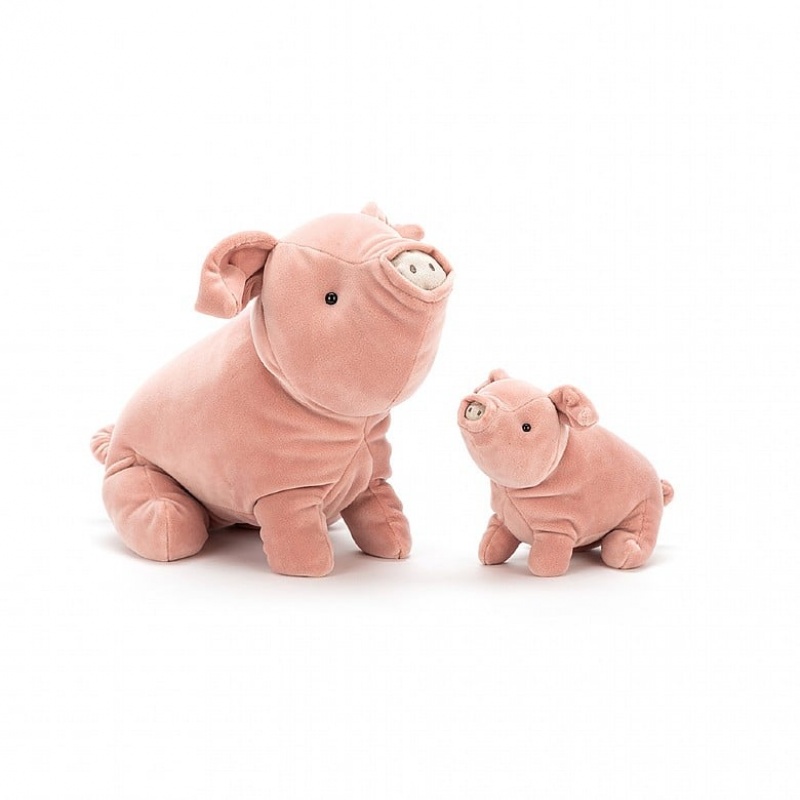 LARGE Jellycat Mellow Mallow Pig 20 CM X 34 CM, Jellycat USA | HJ2895743