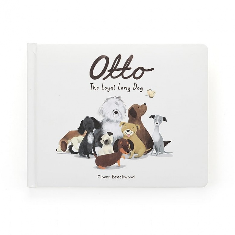 LARGE Jellycat Otto the Loyal Long Dog Book and Otto Sausage Dog, Jellycat USA | GE6081247