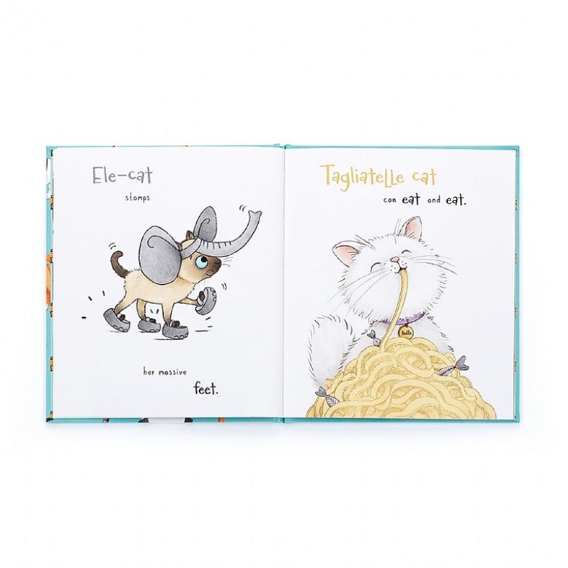 MEDIUM Jellycat All Kinds of Cats Book and Jellycat Jack, Jellycat USA | BT2039814