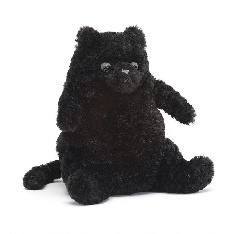 MEDIUM Jellycat Amore Cat Black 26 CM X 18 CM, Jellycat USA | EY6891205