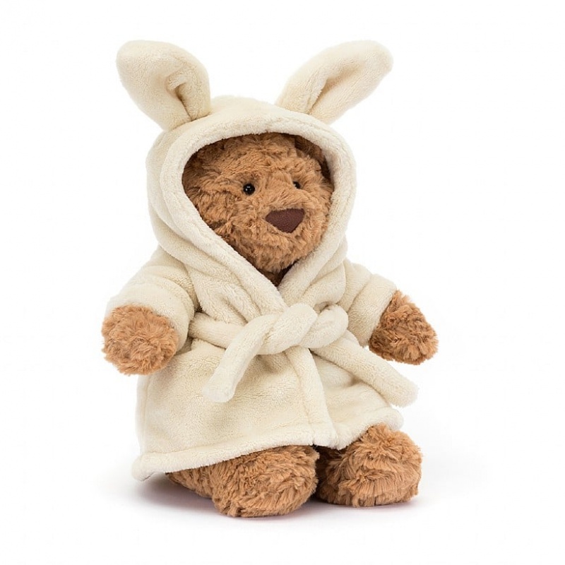 MEDIUM Jellycat Bartholomew Bear Bathrobe 26 CM X 12 CM, Jellycat USA | TC9520463