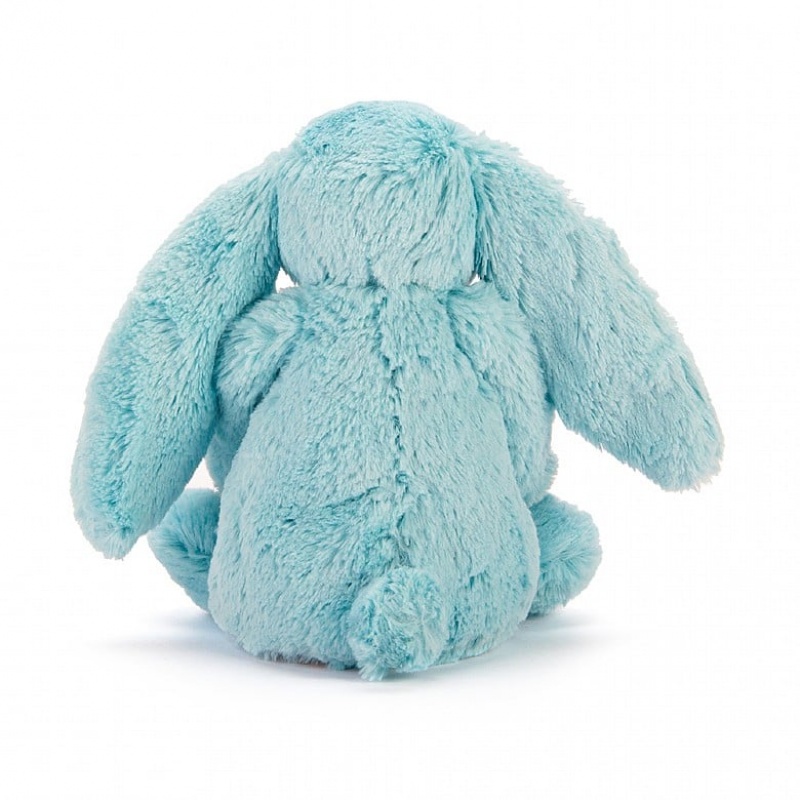 MEDIUM Jellycat Bashful Aqua Bunny 31 CM X 12 CM, Jellycat USA | NT3268074