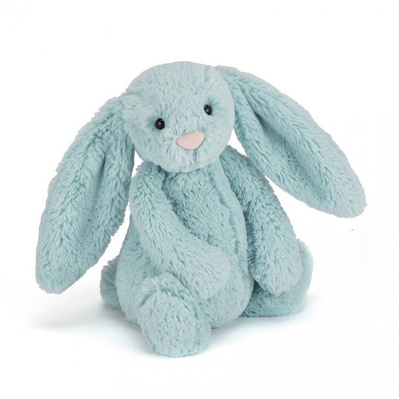 MEDIUM Jellycat Bashful Aqua Bunny 31 CM X 12 CM, Jellycat USA | NT3268074