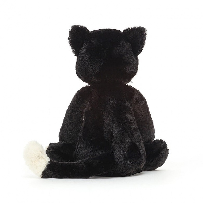 MEDIUM Jellycat Bashful Black Kitten 31 CM X 12 CM, Jellycat USA | RF5873046