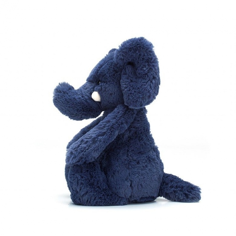 MEDIUM Jellycat Bashful Blue Elephant 31 CM, Jellycat USA | GU4138625