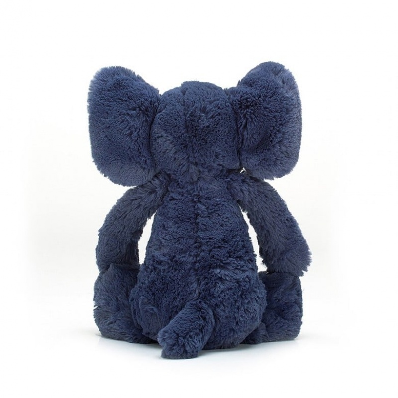 MEDIUM Jellycat Bashful Blue Elephant 31 CM, Jellycat USA | GU4138625