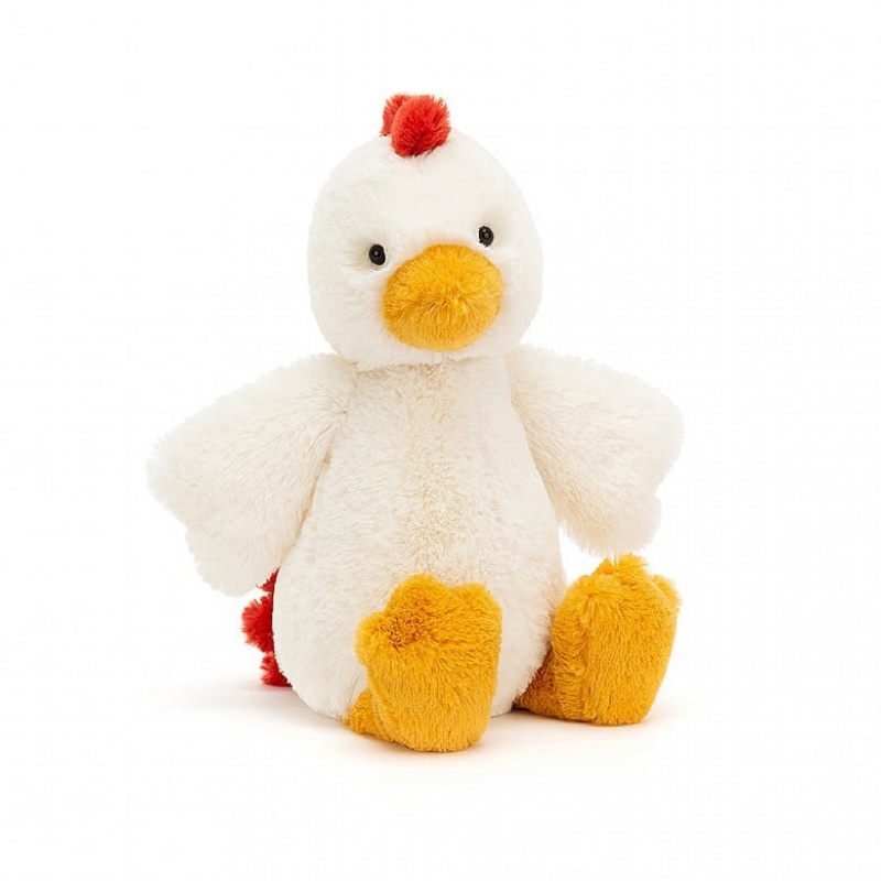 MEDIUM Jellycat Bashful Chicken 31 CM X 12 CM, Jellycat USA | SU7634108