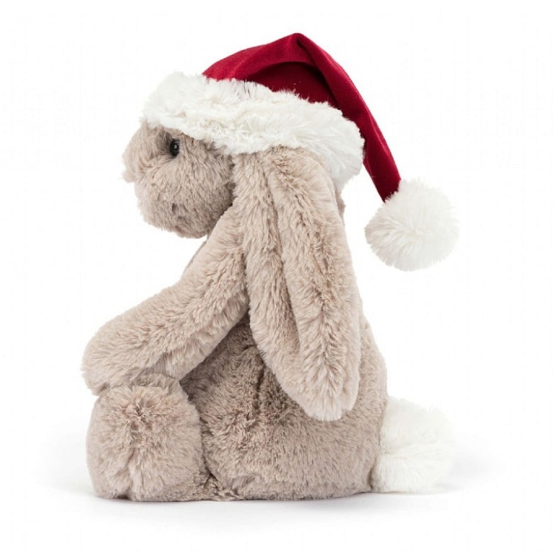 MEDIUM Jellycat Bashful Christmas Bunny 31 CM X 12 CM, Jellycat USA | ZO3741925