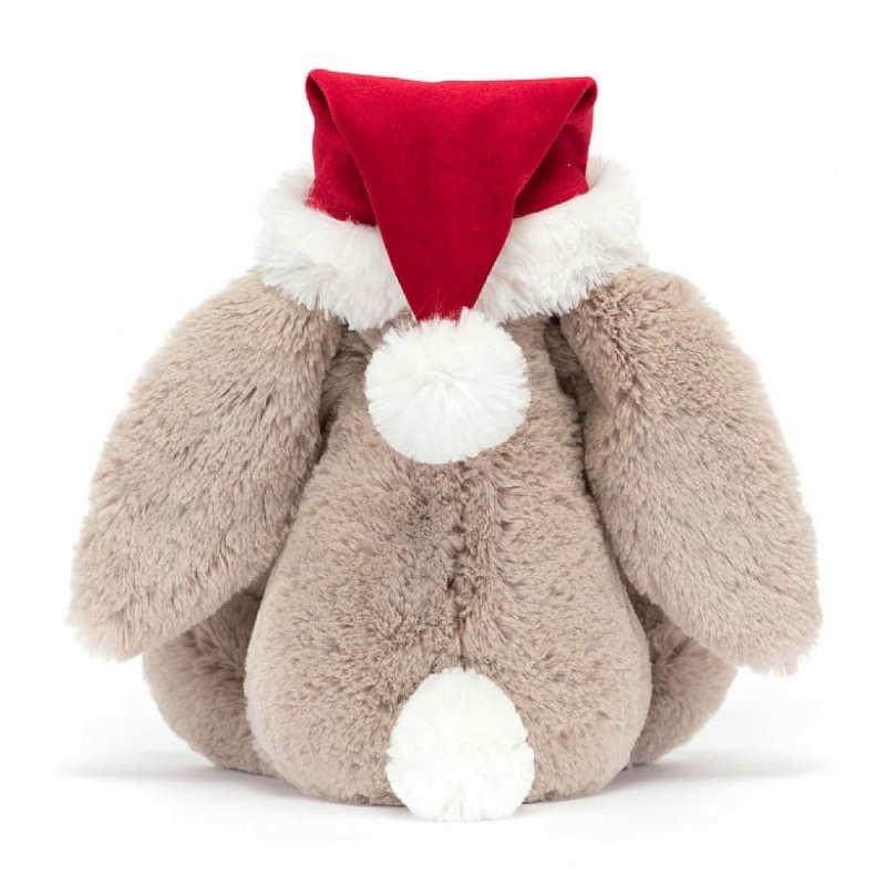 MEDIUM Jellycat Bashful Christmas Bunny 31 CM X 12 CM, Jellycat USA | ZO3741925