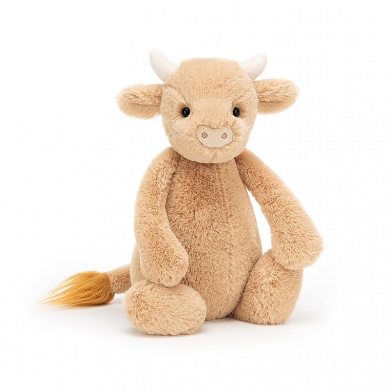 MEDIUM Jellycat Bashful Cow 31 CM X 12 CM, Jellycat USA | UV9471380