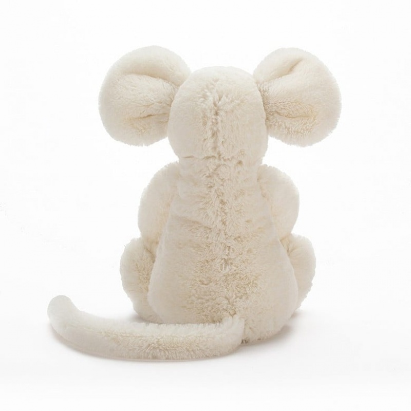 MEDIUM Jellycat Bashful Cream Mouse 31 CM X 12 CM, Jellycat USA | AN9325874