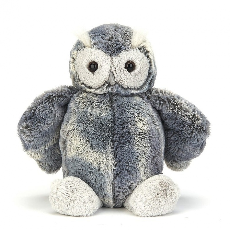 MEDIUM Jellycat Bashful Forest Folk Oak Owl 31 CM, Jellycat USA | RO8509764