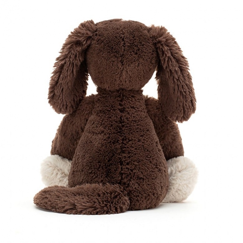 MEDIUM Jellycat Bashful Fudge Puppy 31 CM X 12 CM, Jellycat USA | UZ6291438