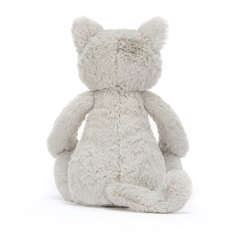 MEDIUM Jellycat Bashful Grey Kitty 31 CM X 12 CM, Jellycat USA | HO0349152