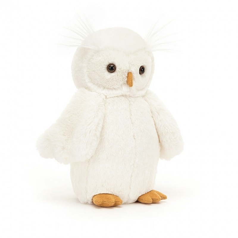 MEDIUM Jellycat Bashful Owl 24 CM X 10 CM, Jellycat USA | SL7693481