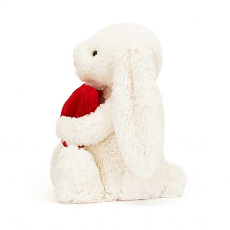 MEDIUM Jellycat Bashful Red Love Heart Bunny 31 CM X 12 CM, Jellycat USA | WK6340785