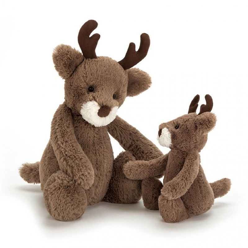 MEDIUM Jellycat Bashful Reindeer 31 CM X 14 CM, Jellycat USA | BF8921654