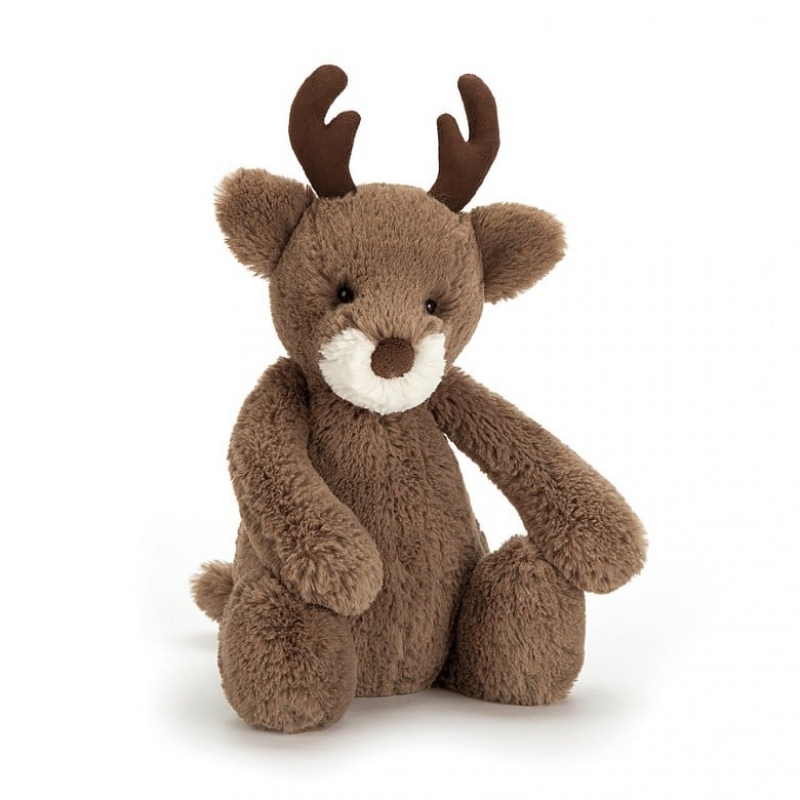 MEDIUM Jellycat Bashful Reindeer 31 CM X 14 CM, Jellycat USA | BF8921654