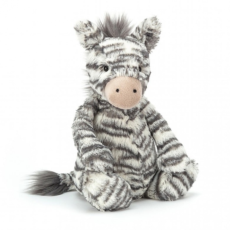 MEDIUM Jellycat Bashful Zebra 31 CM X 12 CM, Jellycat USA | XP6415792