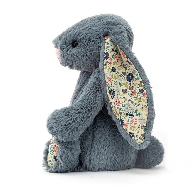 MEDIUM Jellycat Blossom Dusky Blue Bunny 31 CM X 12 CM, Jellycat USA | NW8901276