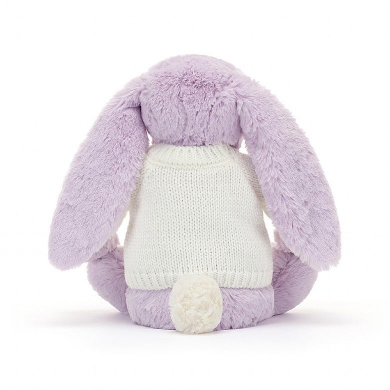 MEDIUM Jellycat Blossom Jasmine Bunny with Personalised Cream Jumper 31 CM X 12 CM, Jellycat USA | ME7268309