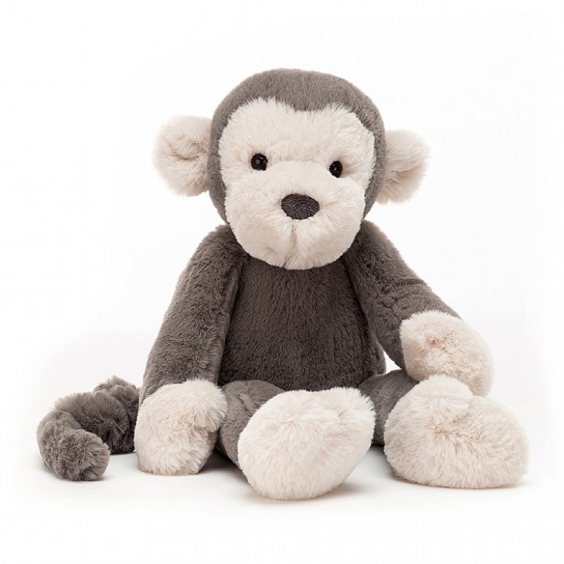 MEDIUM Jellycat Brodie Monkey 34 CM X 9 CM, Jellycat USA | YW9047312