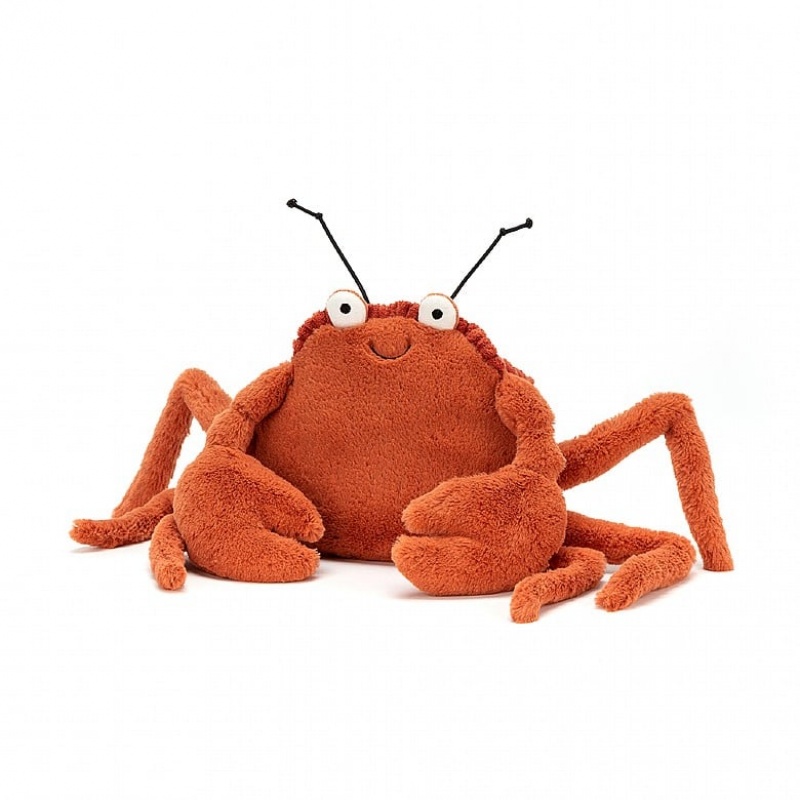 MEDIUM Jellycat Crispin Crab 15 CM X 20 CM, Jellycat USA | DB9854031