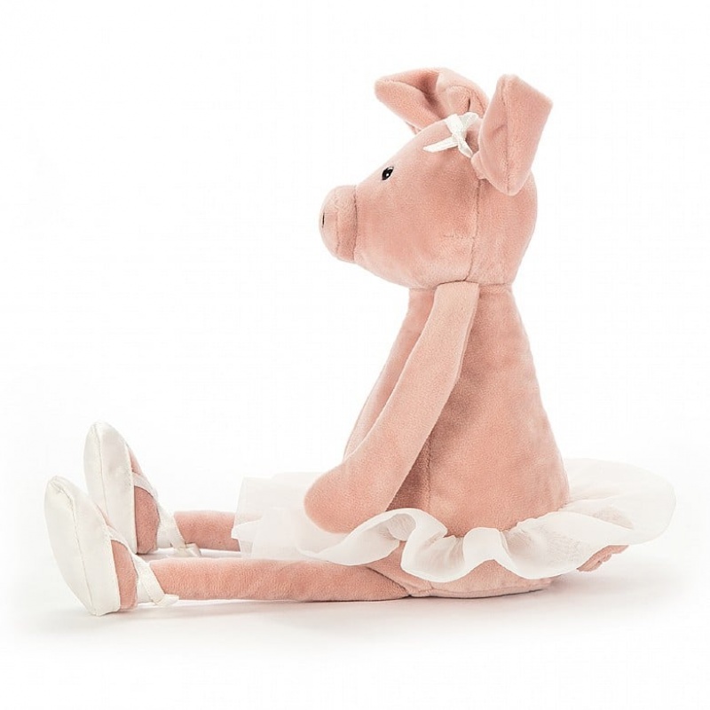 MEDIUM Jellycat Dancing Darcey Piglet 33 CM X 10 CM, Jellycat USA | UA3829740