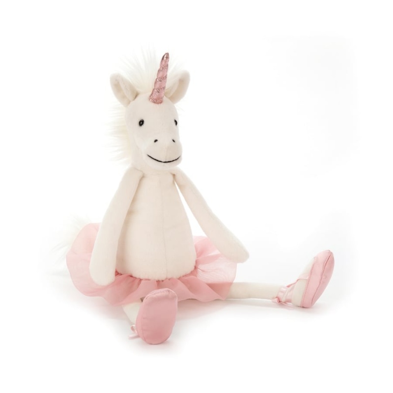 MEDIUM Jellycat Dancing Darcey Unicorn 33 CM X 10 CM, Jellycat USA | VL8762541