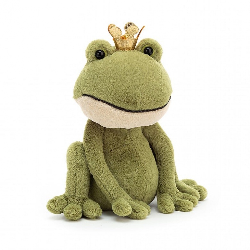 MEDIUM Jellycat Felipe Frog Prince 21 CM X 10 CM, Jellycat USA | HK3814697