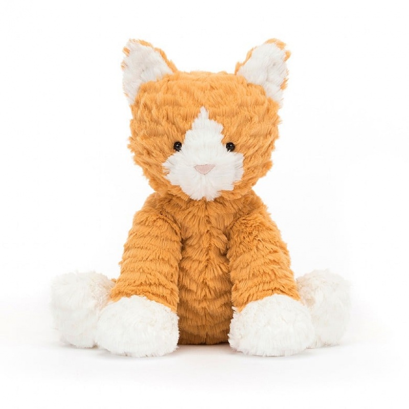 MEDIUM Jellycat Fuddlewuddle Ginger Cat 23 CM X 13 CM, Jellycat USA | UM1603597