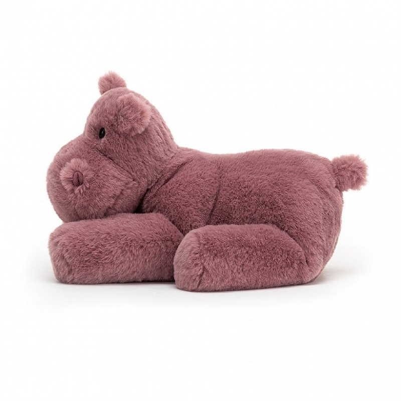 MEDIUM Jellycat Huggady Hippo 22 CM X 12 CM, Jellycat USA | ZT2674319