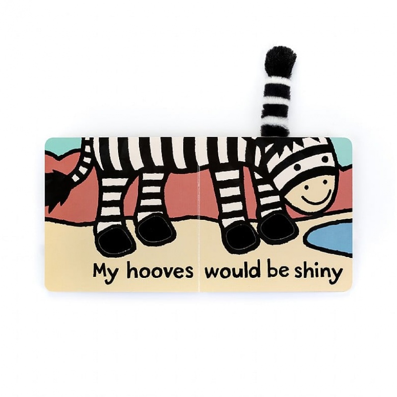 MEDIUM Jellycat If I Were A Zebra Board Book and Bashful Zebra, Jellycat USA | QC8396012