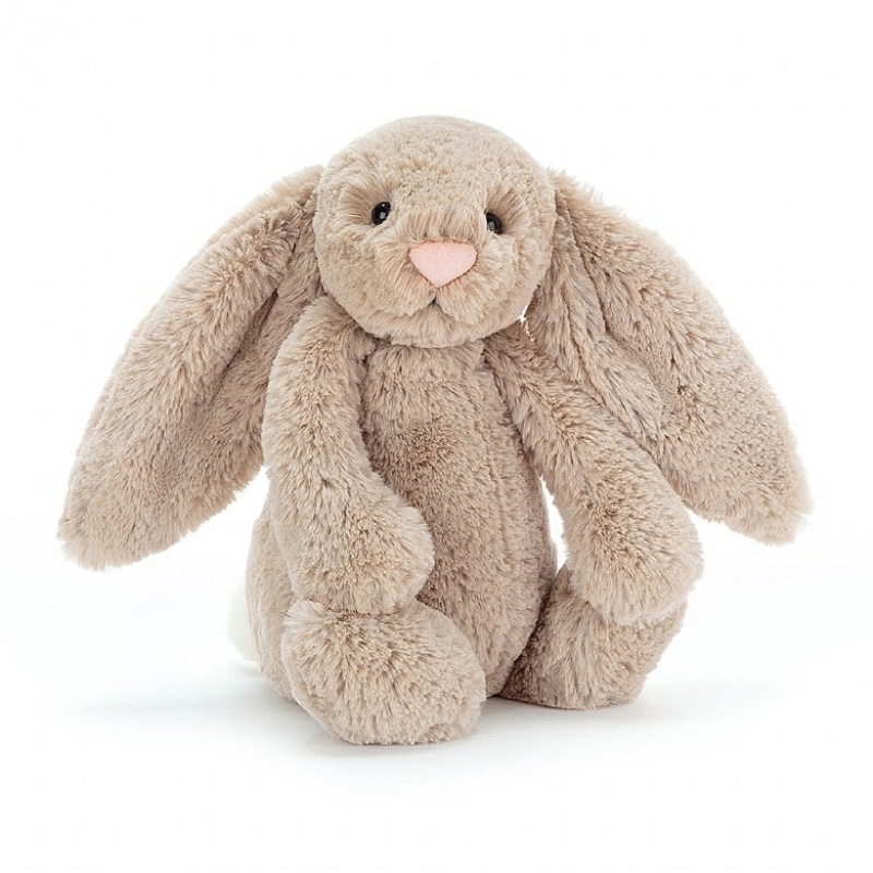 MEDIUM Jellycat Lapin Timide Et Ses Petites Aventures & Bashful Beige Bunny, Jellycat USA | NG8921476