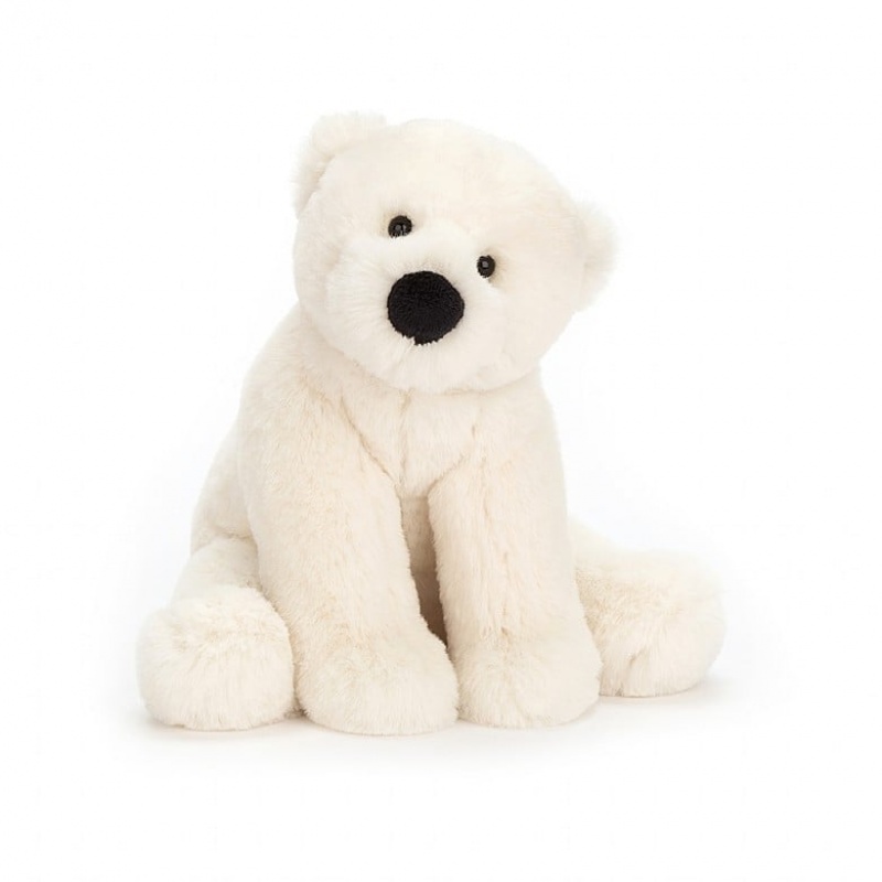 MEDIUM Jellycat Perry Polar Bear 26 CM X 15 CM, Jellycat USA | QN7261354