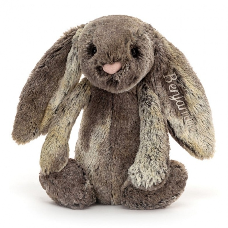 MEDIUM Jellycat Personalised Bashful Cottontail Bunny 31 CM X 12 CM, Jellycat USA | KT8612753