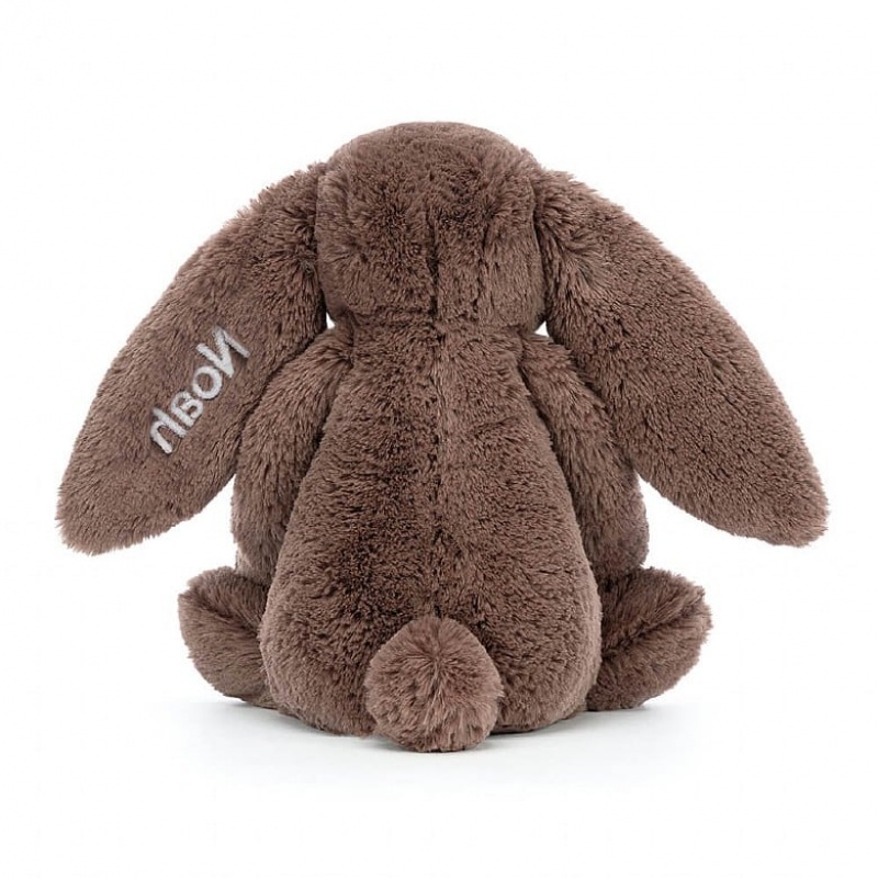 MEDIUM Jellycat Personalised Bashful Fudge Bunny 31 CM X 12 CM, Jellycat USA | OK9701328