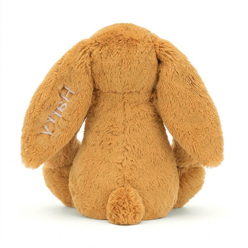 MEDIUM Jellycat Personalised Bashful Golden Bunny 31 CM X 12 CM, Jellycat USA | AJ4601589