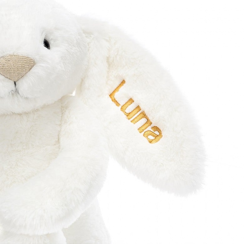 MEDIUM Jellycat Personalised Bashful Luxe Bunny Luna 31 CM X 12 CM, Jellycat USA | RN2146859